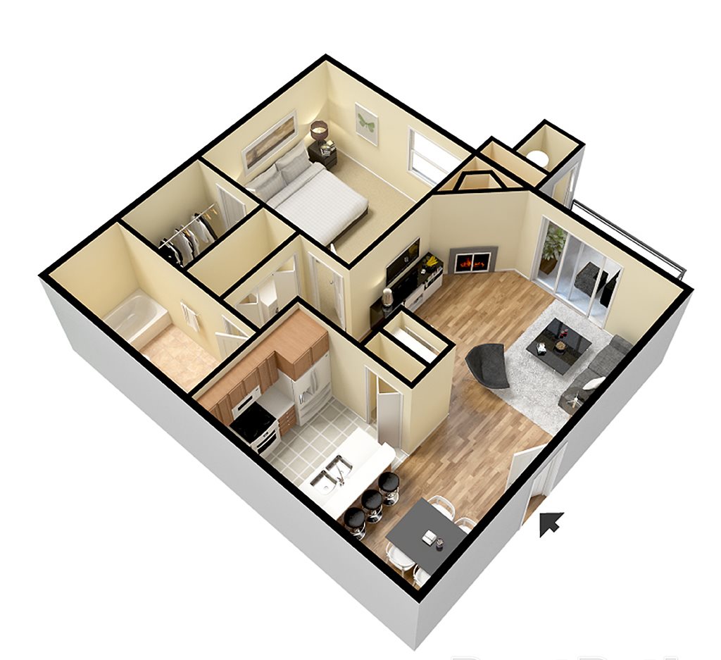 Beautiful and spacious 1 bedroom 1 bathroom unit with updated kitchen and eat-in dining room.